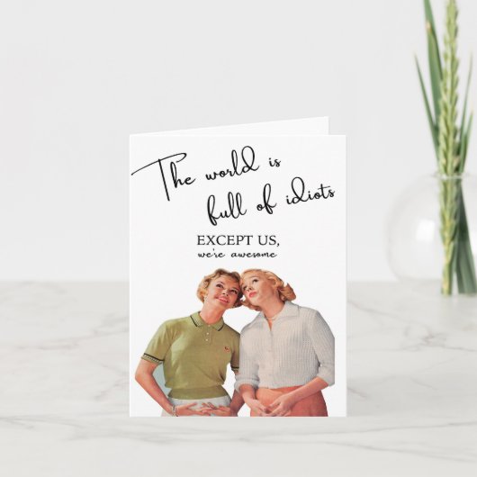 大人おもしろい最高の友の皮肉あいさつカード サンキューカード (正面)