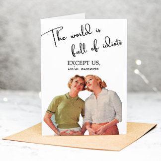 大人おもしろい最高の友の皮肉あいさつカード サンキューカード