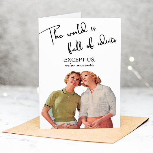 大人おもしろい最高の友の皮肉あいさつカード サンキューカード