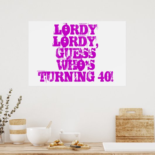 大人おもしろい生誕40周年ポスター ポスター (キッチン)