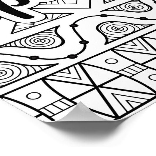 大人おもしろい色塗りポスター ポスター (角)