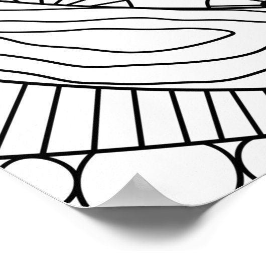 大人おもしろい色塗りポスター ポスター (角)