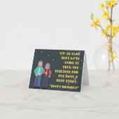 大人おもしろい誕生日カード カード (黄色い花)