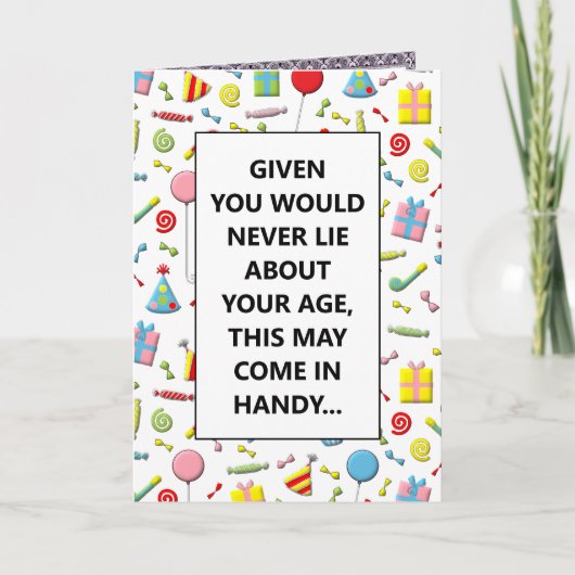 大人おもしろい誕生日カード カード (正面)
