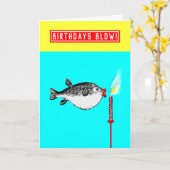 大人おもしろい誕生日カード カード (黄色い花)