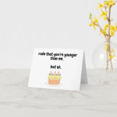 大人おもしろい誕生日カード カード (黄色い花)