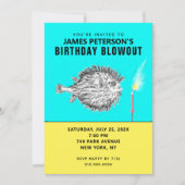 大人おもしろい誕生日招待状 招待状 (正面)