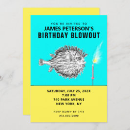 大人おもしろい誕生日招待状 招待状