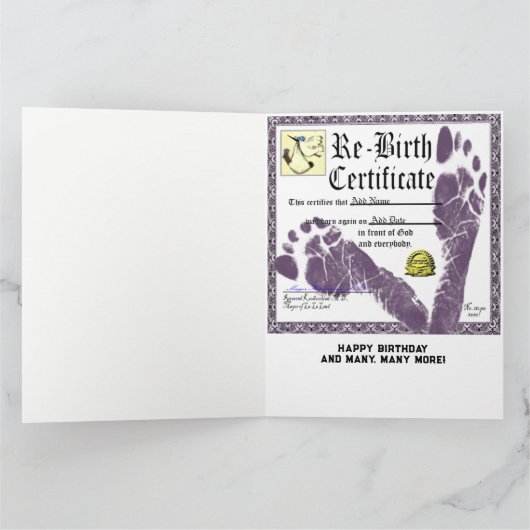 大人おもしろい誕生日 カード (内部)