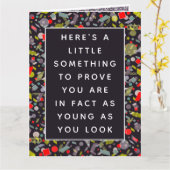 大人おもしろい誕生日 カード (黄色い花)