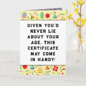 大人おもしろい誕生日 カード (黄色い花)