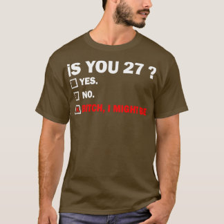 大人おもしろい27歳27歳誕生日ギフト Tシャツ