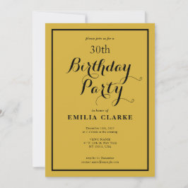 大人お洒落モダンバースデーパーティ招待状 招待状