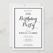 大人お洒落モダンバースデーパーティ招待状 招待状 (正面)