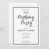 大人お洒落モダンバースデーパーティ招待状 招待状 (正面/裏面)