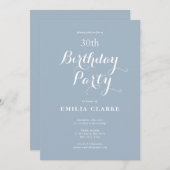 大人お洒落モダンバースデーパーティ招待状 招待状 (正面/裏面)
