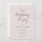 大人お洒落モダンバースデーパーティ招待状 招待状 (正面)