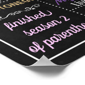 大人お誕生日ケーキスマッシュパーティーの黒板の看板30 ポスター (角)