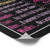 大人お誕生日ケーキスマッシュパーティーシャルボード標識 ポスター (角)