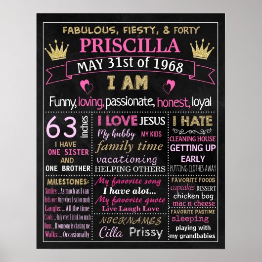 大人お誕生日ケーキスマッシュパーティーシャルボード標識 ポスター (正面)