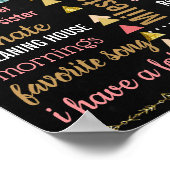 大人お誕生日ケーキスマッシュパーティーシャルボード標識 ポスター (角)