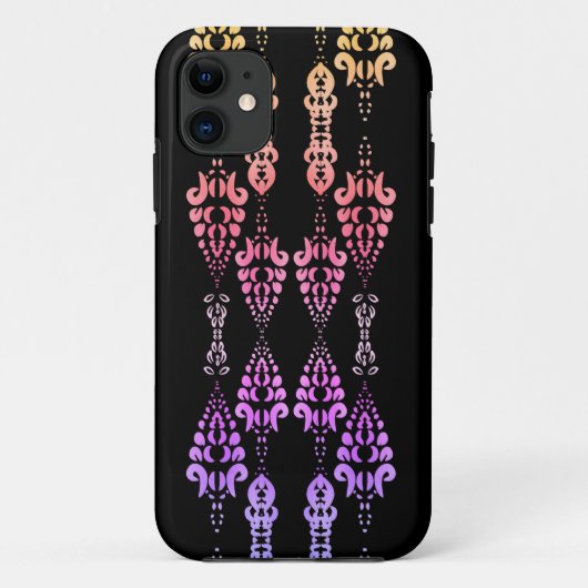 大人かわいいピンクとパープルの装飾柄 Case-Mate iPhoneケース (裏面)