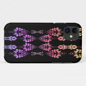 大人かわいいピンクとパープルの装飾柄 Case-Mate iPhoneケース (裏面(横))