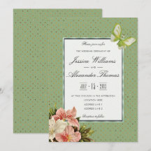 大人かわいい百合と宝石の蝶の結婚式