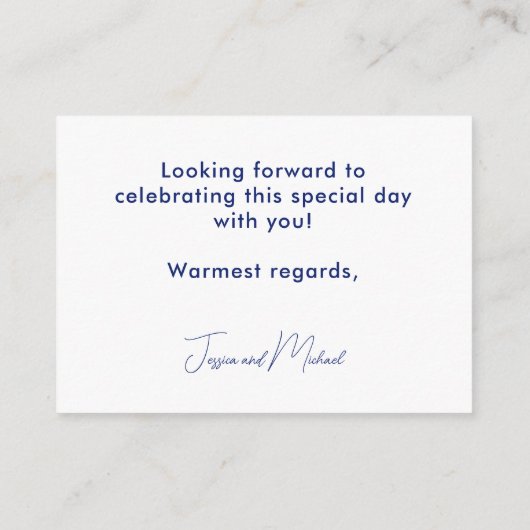 大人だけの結婚コーンフラワーの夢想 エンクロージャーカード (裏面)