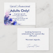 大人だけの結婚コーンフラワーの夢想 エンクロージャーカード (正面/裏面)