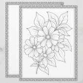 大人っぽいお花のぬりえ (正面/裏面)