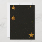 大人っぽいゴールドとブラックのクリスマスパーティー招待状 招待状 (裏面)