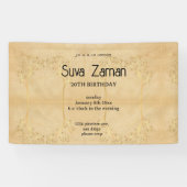 大人っぽいシンプルかわいいグレー 20歳の誕生日 横断幕 (横)