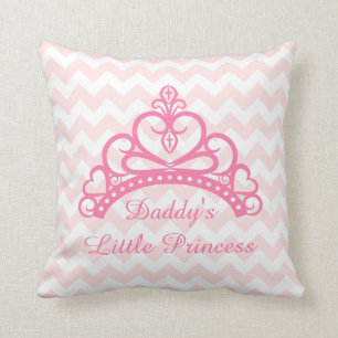 大人っぽいピンクのシェブロンハート柄ティアラ, Daddy Little Princess クッション