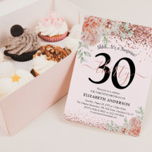 大人っぽいピンクの花とラメの30歳の誕生日パーティー