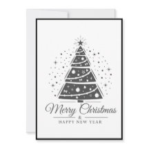 大人っぽいモノクロのクリスマスツリー