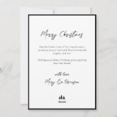 大人っぽいモノクロのクリスマスツリー シーズンカード (裏面)
