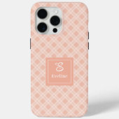 大人っぽいライトコーラルiPhoneケース　ミニマルなイニシャルデザイン Case-Mate iPhoneケース (裏面)