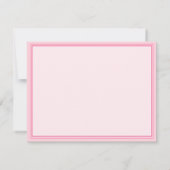 大人っぽい淡いピンクの二重枠 名前入り ノートカード (裏面)
