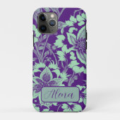 大人っぽい紫のシンプルフラワーデザイン Case-Mate iPhoneケース (裏面)
