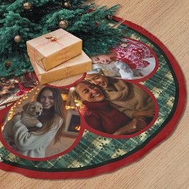 大人っぽい赤と緑のクリスマスツリーのスカート(写真複数枚対応) ブラッシュドポリエステルツリースカート