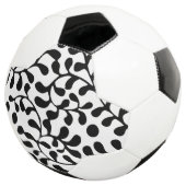 大人っぽい黒と白のモダンなプリント サッカーボール (3/4)
