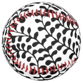 大人っぽい黒と白のモダンなプリント ソフトボール (正面左)