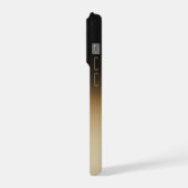 大人っぽい3Dゴールドハート モダンブラック&ゴールドの卒業記念 iPhoneケース (左側面)