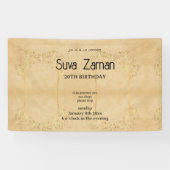 大人っぽくシンプルで可愛いグレー 20歳の誕生日 横断幕 (横)