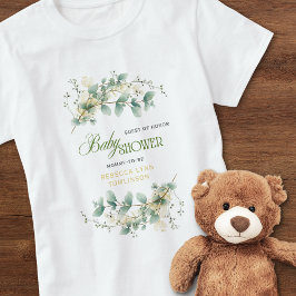 大人っぽユーカリの男女問わずベビーシャワー Tシャツ