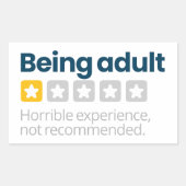 大人であること 長方形シール (正面)