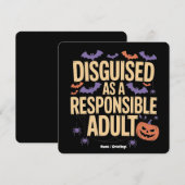 大人として巧妙に偽装された面白い 招待状 (正面/裏面)