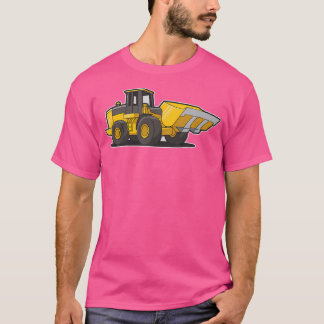 大人と大人向けの建設用フロントローダートラクター Tシャツ