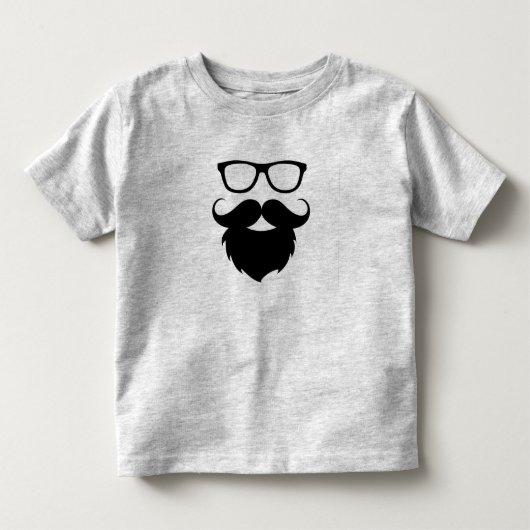 大人になったおもしろひげ男 トドラーTシャツ (正面)
